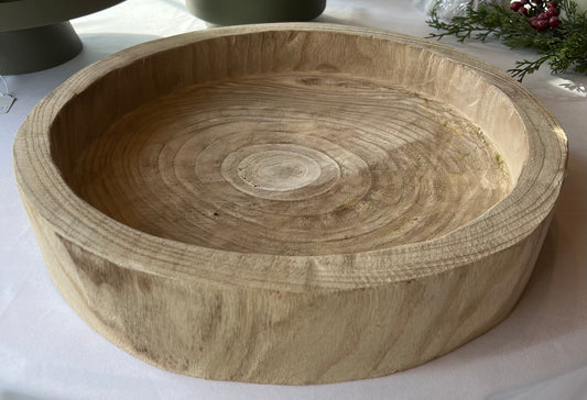 Paulownia Hand Carved Wood Tray