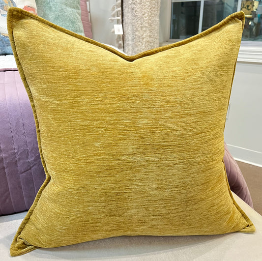 Mustard Yellow Chenille Pillow