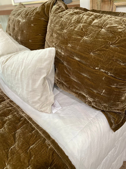 Faux Silk Velvet Quilt Set