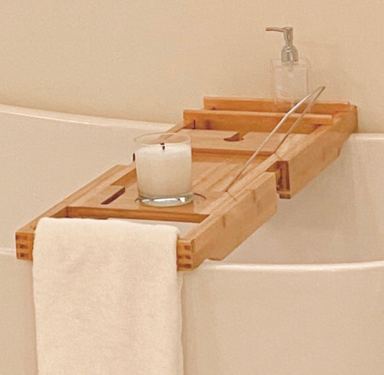 Bamboo Adjustable Bath Tray