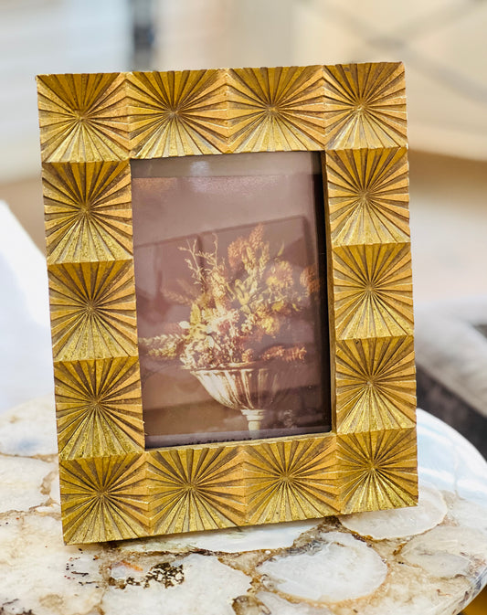 Gold Pyramid Picture Frame 5x7