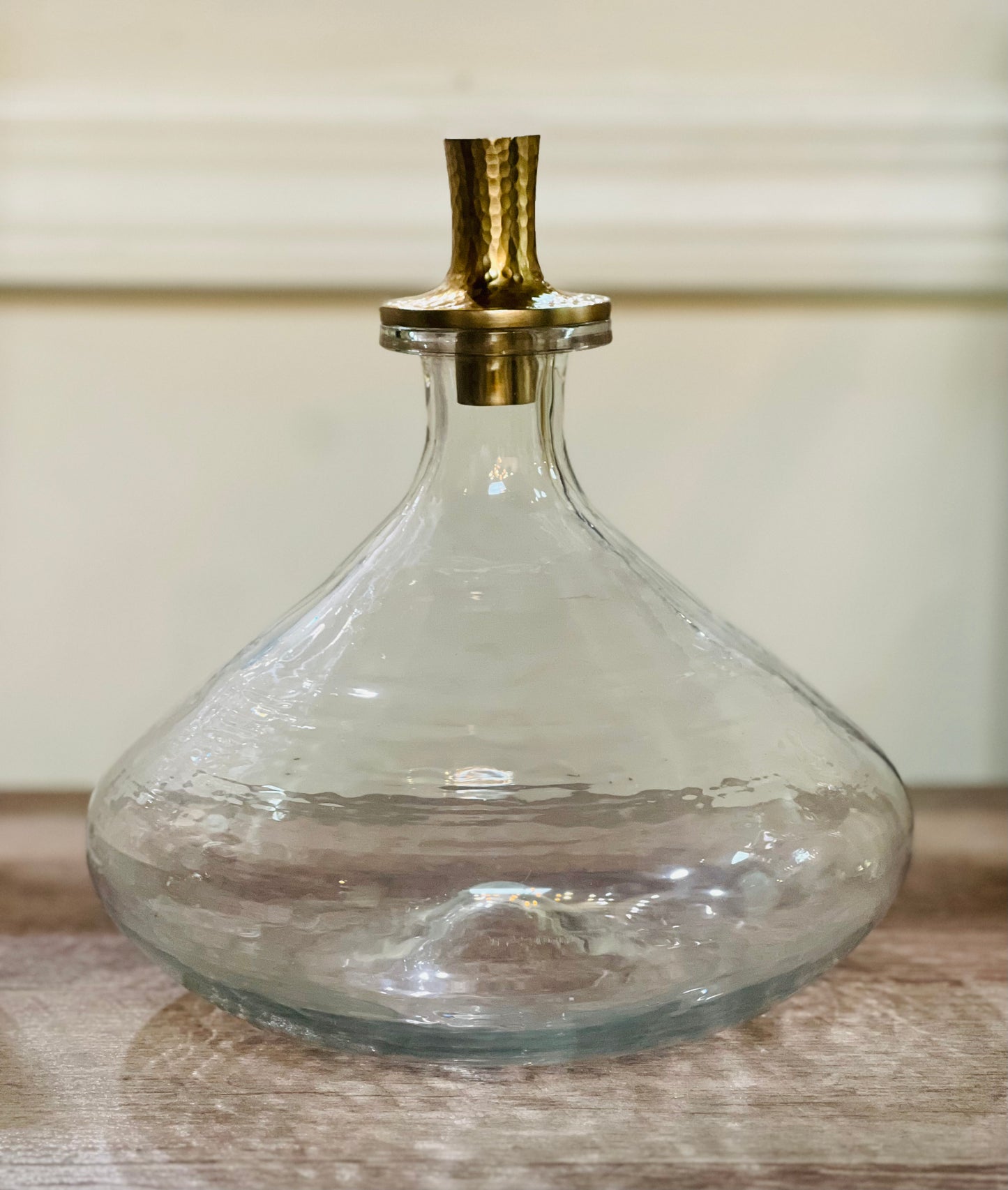 Pebbled Glass Decanter