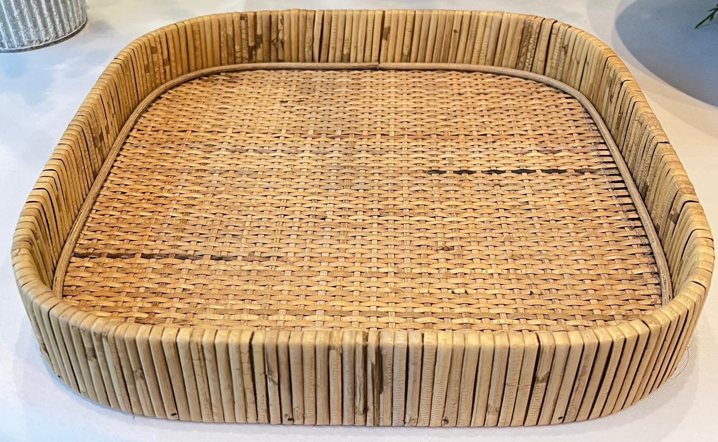 Square Rattan Tray