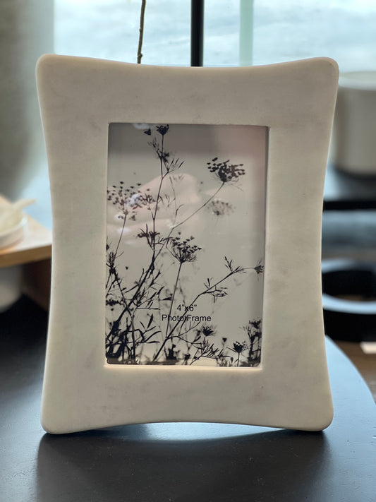 White Marble Picture Frame 4x6