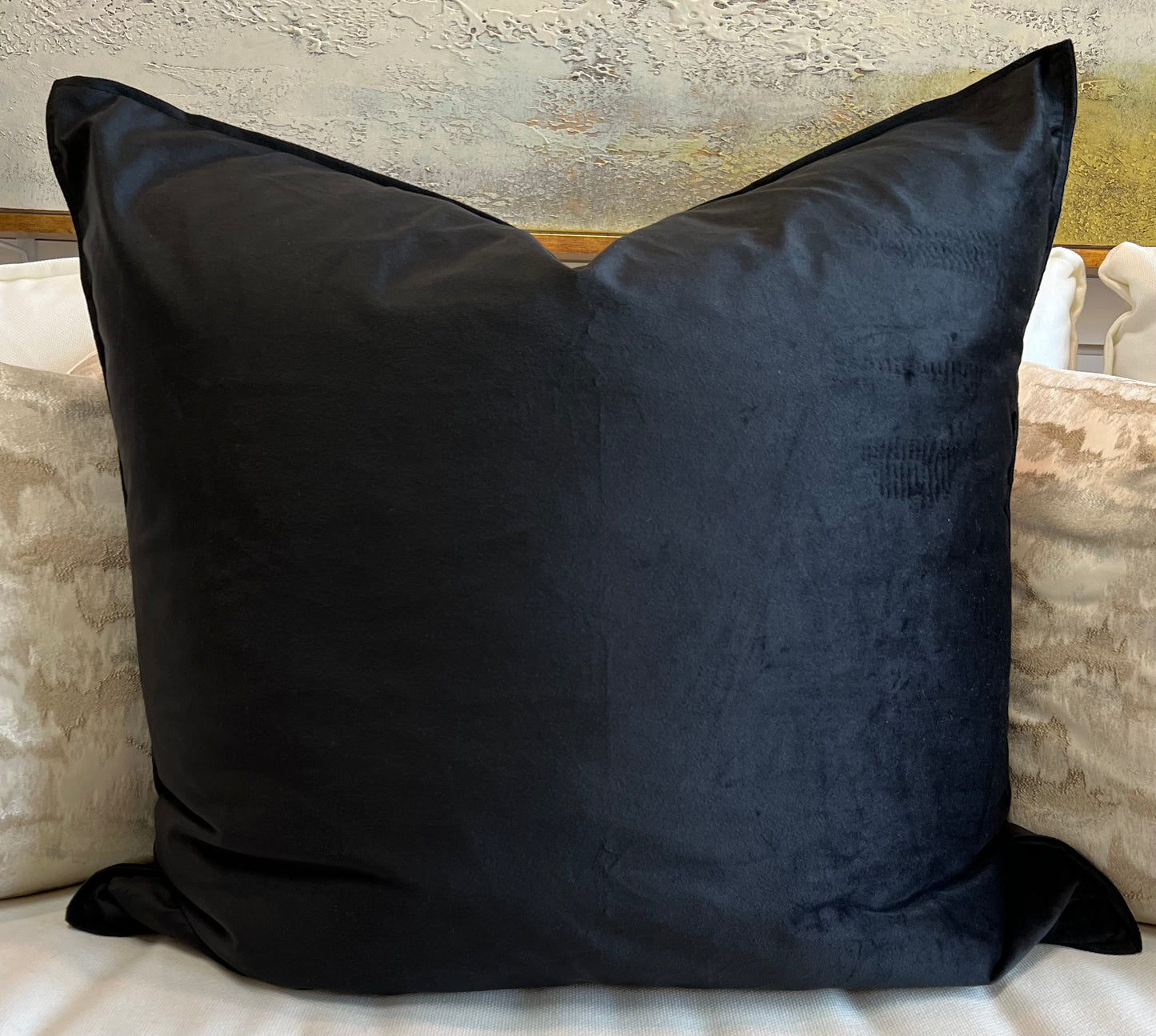 Black Velvet Euro Pillow