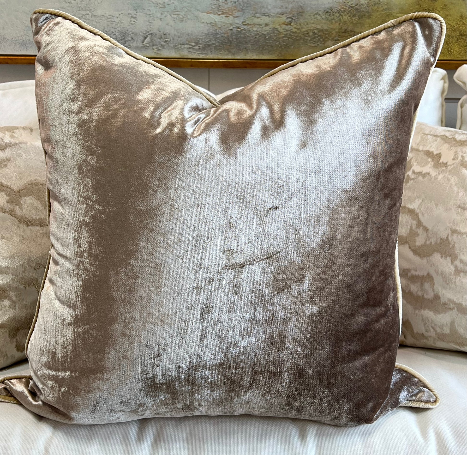 Mink Crushed Velvet Pillow 24