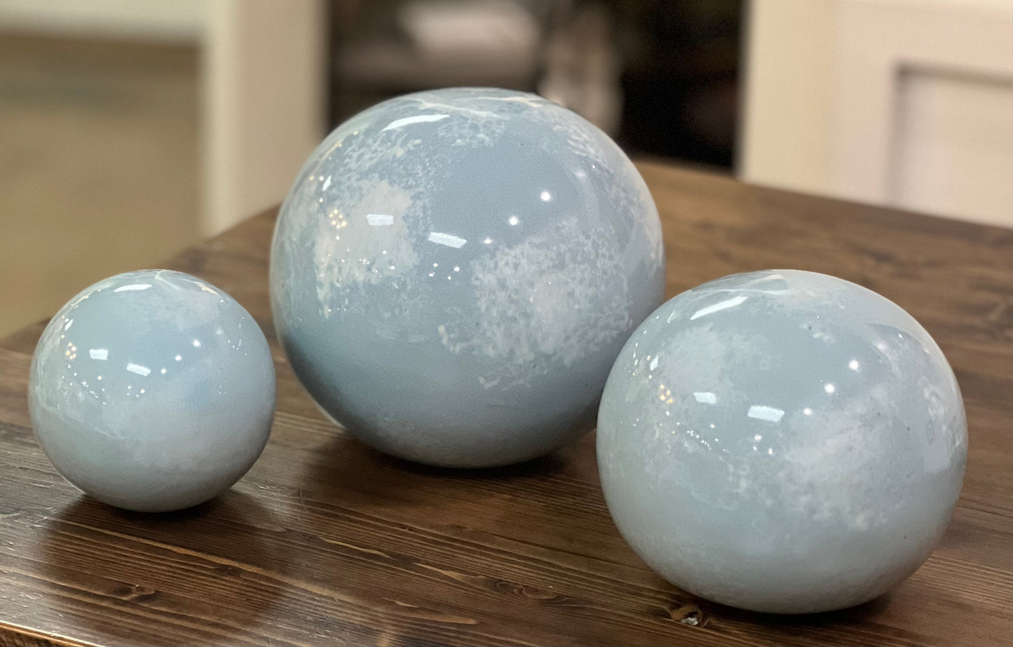 Blue Gray Ceramic Ball