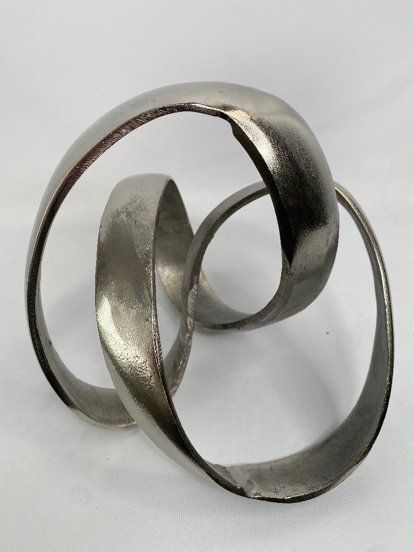 Matte Silver Knot Sculpture