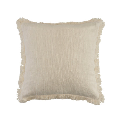 Solid Fringe Throw Pillow