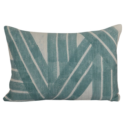 Stripe Sky Throw Pillow Aqua